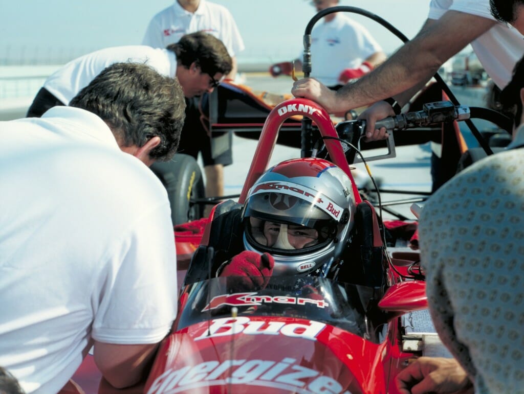 Michael Andretti lors d'un entraînement.