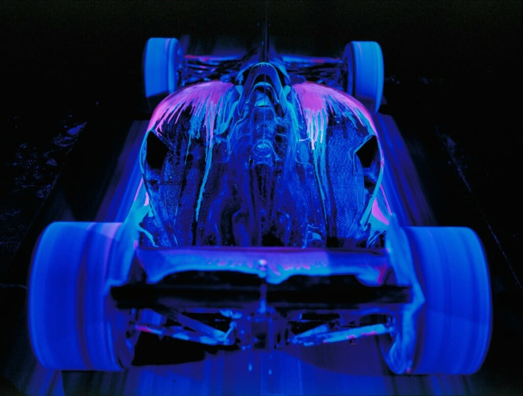 In the wind tunnel. (Super Speedway).